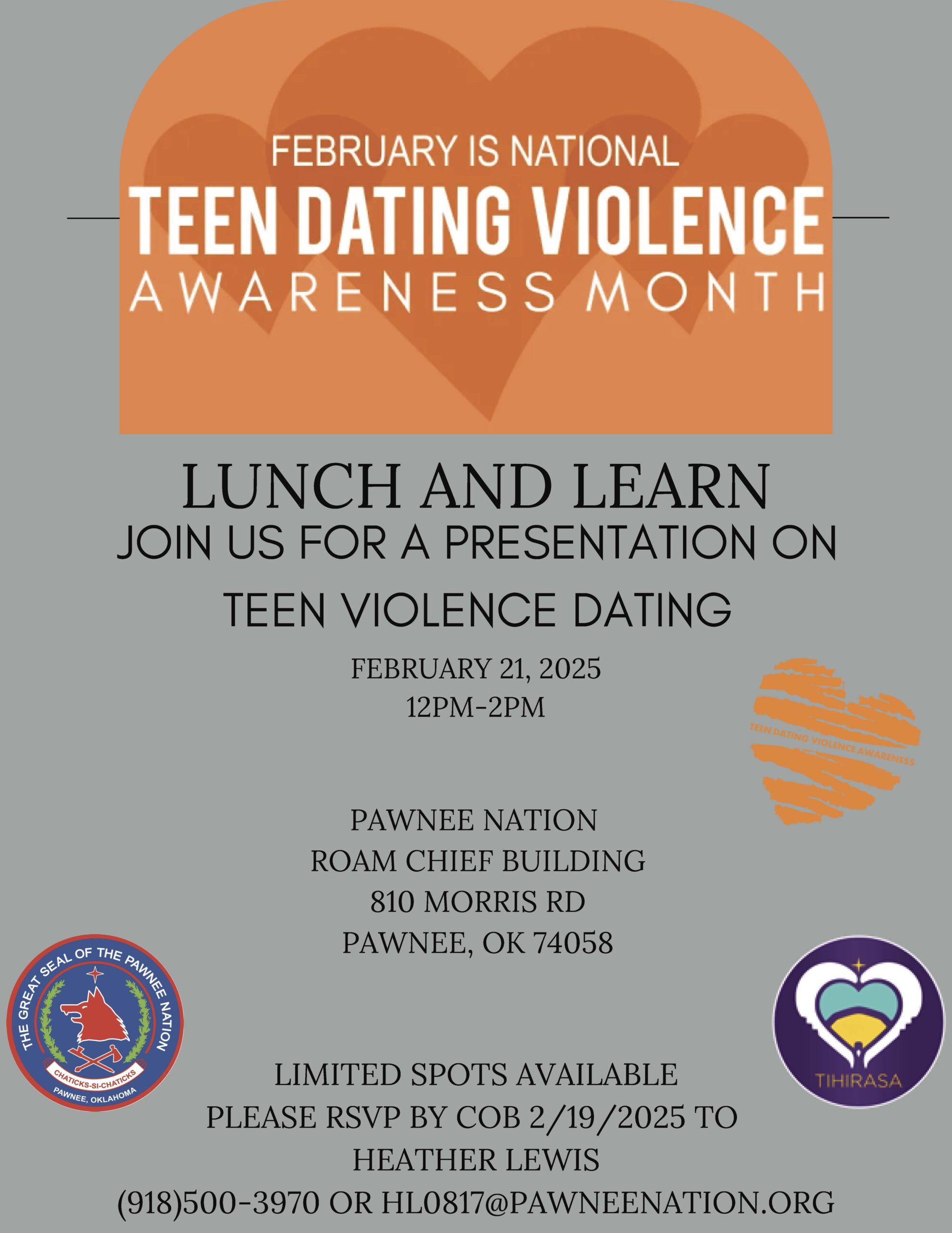 February is National Teen Dating Violence Awareness Month | Pawnee Nation